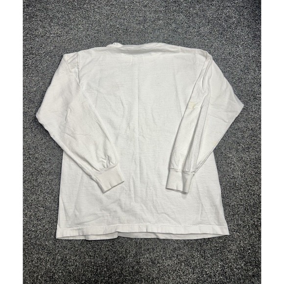 Vintage 80s Hard Rock Cafe Chicago Long-Sleeve White T-Shirt Size Large - Picture 9 of 11
